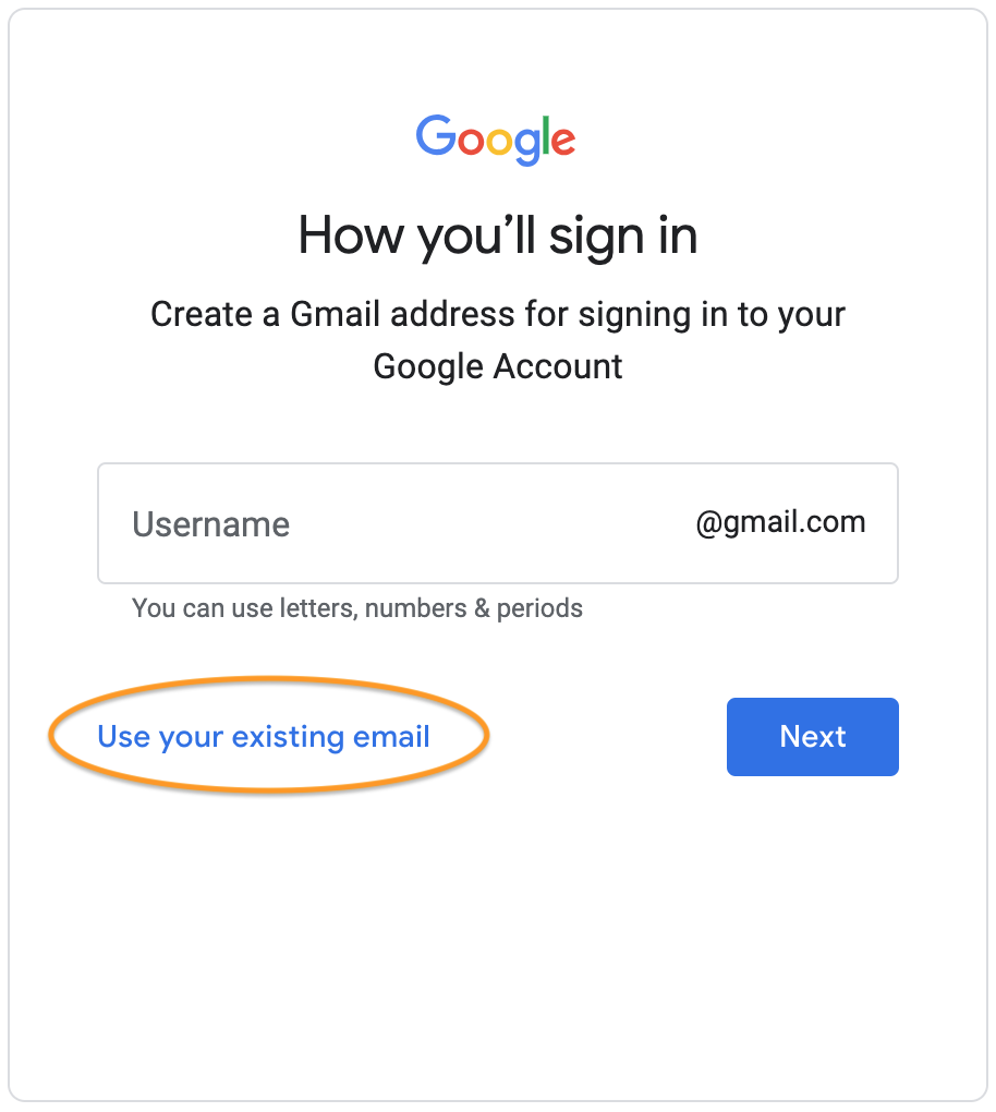 Email Sign in / Sign up instructions