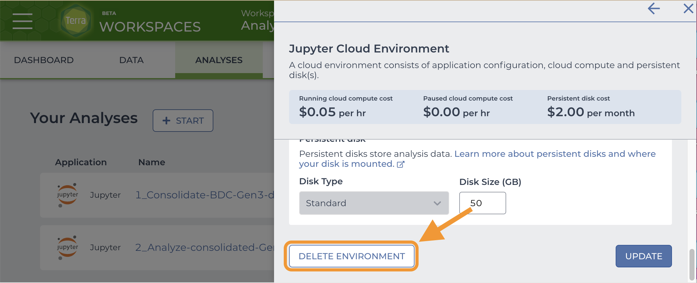 CloudEnvironment-FAQs_Delete-Jupyter-Cloud-Environment_Screenshot.png