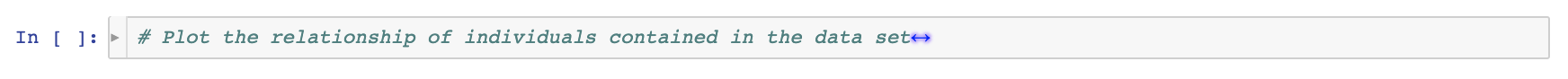 Screenshot of a code block from an example notebook in the folded state: only the comment at the beginning of the block is visible.