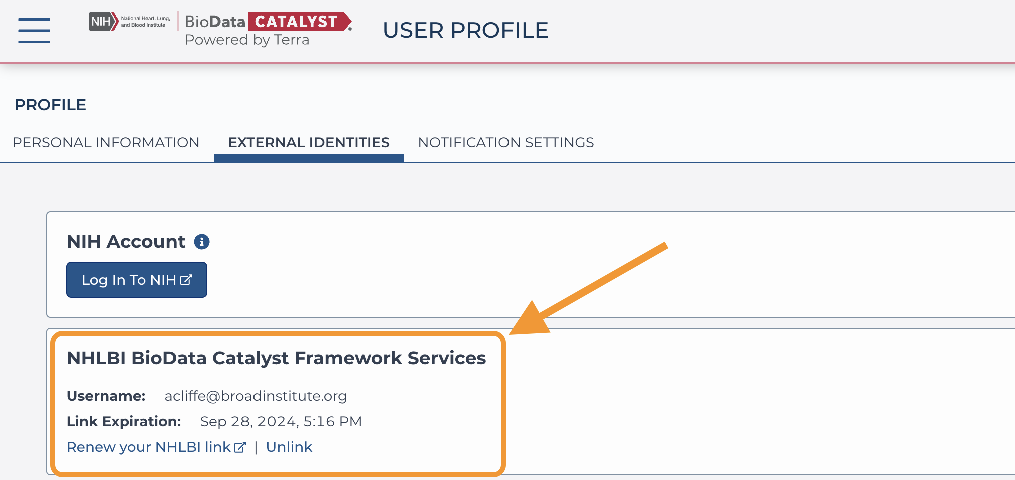Status-of-NHLBI-link-expiration-in-external-identities-tab_screenshot.png