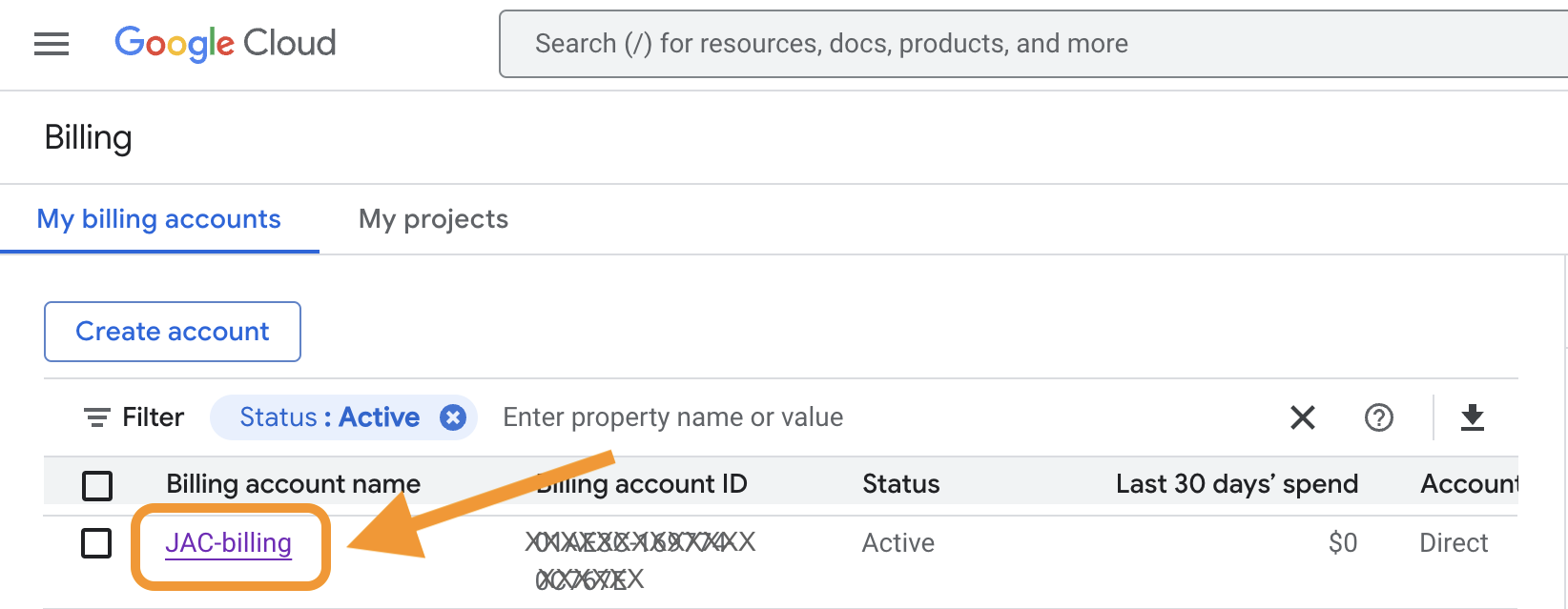 Screenshot-of-My-billing-accounts-tab-in-Google-cloud-console-with-the-billing-project-JAC-billing-highlighted.png