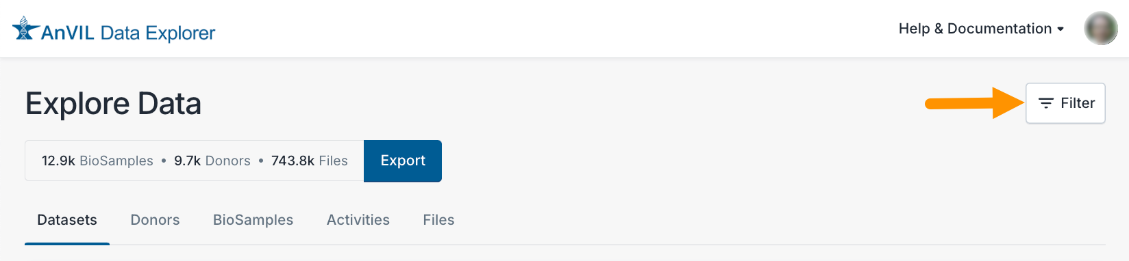 AnVIL-Data-Explorer-Guide_Screenshot-highlighting-filter-button-at-top-right-of-Explore-Data-page.png