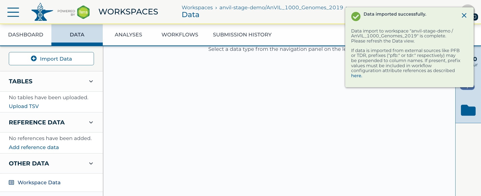 AnVIL-Data-Explorer_Screenshot-of-popup-when-data-has-been-successfully-imported.jpg