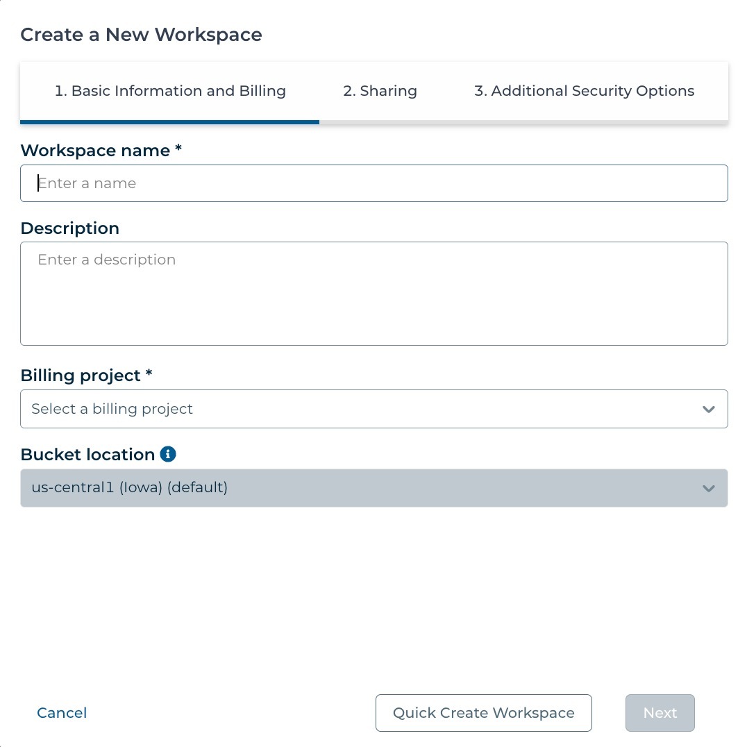 AnVIL-Data-Explorer_Screenshot-of-create-a-new-workspace-form_basic-information-and-billing-tab.jpg
