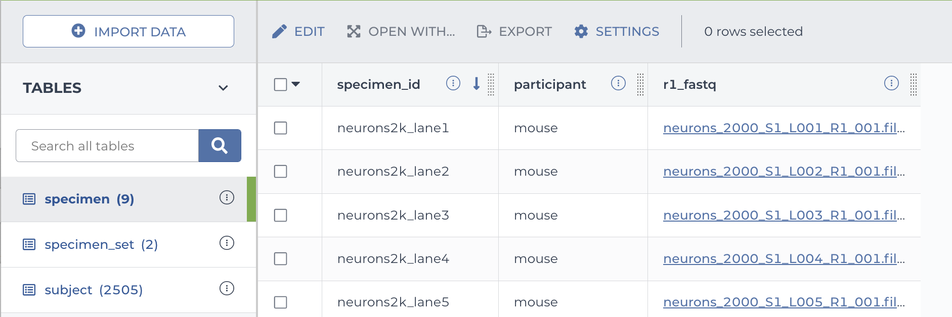Data-Tables-Quickstart-Part1_Specimen-table_Screen_shot.png