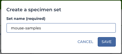 Screensot of Create set pane